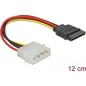 Delock Molex - SATA, 0.12m, Wielokolorowy (60100) 284373 4043619601004