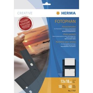 Herma Foto koszulki 13x18cm - czarne 10 szt. poziome 7787 467549 4008705077873