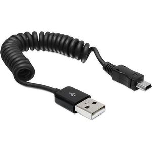 Kabel USB Delock USB-A - miniUSB 0.6 m Czarny (83164) 510490 4043619831647