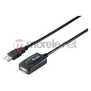 Kabel USB Equip USB-A - USB-A 15 m Czarny (133311) 580170 4015867459980