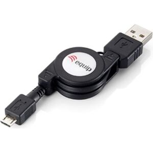 Kabel USB Equip USB-A - microUSB 1 m Czarny (128595) 629156 4015867173428