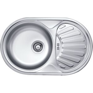 Zlewozmywak Deante  1-komorowy Twist z ociekaczem 48 x 77cm stalowy (ZEU 011B) 692197 5907650846390