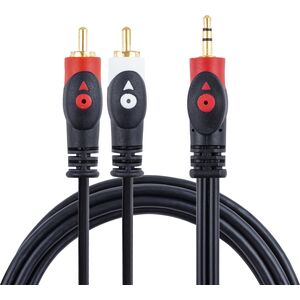 Kabel Libox Jack 3.5mm - RCA (Cinch) x2 1.5m czarny (LB0022) 702876 5901811400568