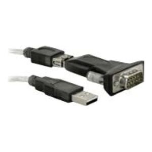 Kabel USB Delock USB-A - D-Sub (VGA) 0.8 m Czarny (61425) 655119 4043619614257