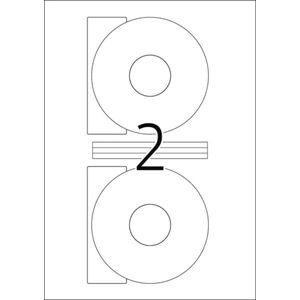 Herma Etykiety samoprzylepne A4, na CD, białe, okrągłe, papier matowy, 200 szt (4471) 785320 4008705044714