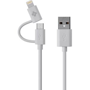 Kabel USB iBattz USB-A - Lightning 1 m Biały (IB-CBL-LGN-WH) 826340 6952319217133