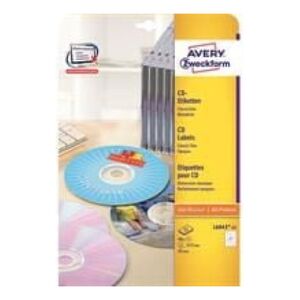 Avery Zweckform Etykiety na Płyty CD/DVD, 25 sztuk 834836 4004182233825