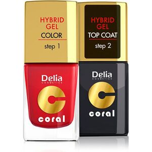Delia Cosmetics Coral Hybrid Gel Emalia do paznokci nr 25 11ml 934464 5901350460764