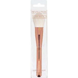 Makeup Revolution Ultra Metals Pędzel do modelowania twarzy Sculpt Blush F303 936740 5029066065377