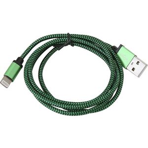 Kabel USB Platinet USB-A - Lightning 1 m Zielony (PUCFBIP1G) 929657 5907595433143