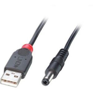 Kabel USB Lindy USB-A - DC 5.5 mm 1.5 m Czarny (70267) 1000518 4002888702676
