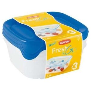 Curver Komplet pojemników Fresh&Go 3x0,8L niebieski (182217) 1012582 3253928559014