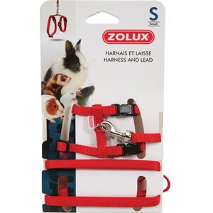 Zolux Szelki i smycz dla szczura S kol. czerwony 1107239 3336022071016