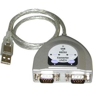 Kabel USB Lindy USB-A - 2x RS-232 0.6 m Srebrny (42889) 1118864 4002888428897