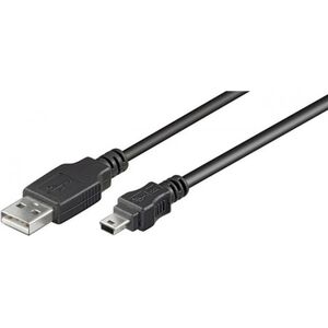 Kabel USB Goobay USB-A - miniUSB 1.5 m Czarny (93623) 1129418 4040849936234