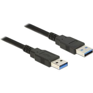 Kabel USB Delock USB-A - USB-A 1.5 m Czarny (85061) 1196755 4043619850617