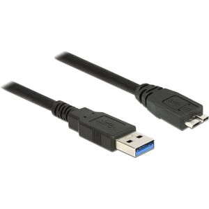 Kabel USB Delock USB-A - microUSB 1.5 m Czarny (85073) 1196765 4043619850730