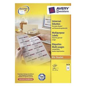 Avery Zweckform ETYK.ZF 3678 97X37 MARGI./1400/ ETYKIETA - 3678 1470416 4004182036785