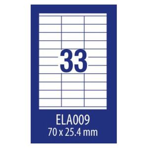 Avery Zweckform ETYK.ZF ECONOMY 70X25,4MM 009 100ARK ETYKIETA E100 ELA009 - ELA009 1470439 4260167151601