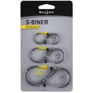 Nite Ize Nite Karabinek S-Biner SlideLock stal nierdzewna 3 sztuki 1669120 94664037090