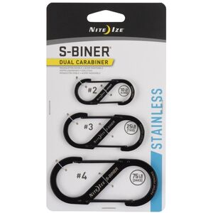 Nite Ize Karabińczyk S-Biner Dual stal nierdzewna czarny 3 sztuki (SB234-03-01) 1682983 94664009820