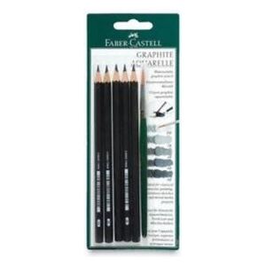 Faber-Castell Ołówek Akwarelowy 5 Szt. HB,2B,4B,6B,8B + Pędzelek Blister (117897 FC) 1744498 4005401178972