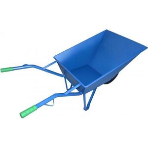 AWTools Taczka budowlana 85 L niebieska z osłoną koła 1780468 5903041032908