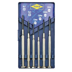 Vorel Wkrętaki precyzyjne PŁ 1,4-3mm PH0 PH1 6szt. (64310) 3018096 5906083643101