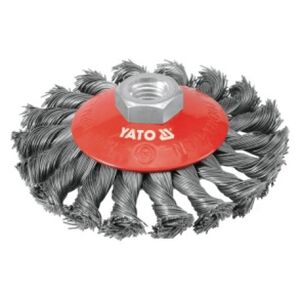 Yato Szczotka tarczowa z gwintem drut splatany 100mm YT-4763 3030244 5906083947636