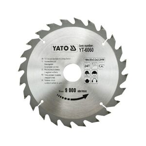Yato Piła tarczowa do drewna 184x30mm 24z YT-6060 3030325 5906083960604