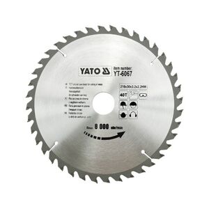 Yato Piła tarczowa do drewna 210x30mm 40z YT-6067 3030331 5906083960673