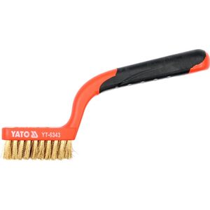 Yato Szczotka druciana 3-rzędowa drut mosiężny rękojeść plastikowa 180mm (YT-6343) 3036655 5906083963438