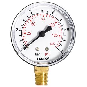 Ferro Manometr 63mm przyłącze 1/4” boczne M6310R 3053061 5901095655098
