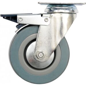 Vorel Kółko skrętne z szarą gumą i hamulcem 100mm 87383 3056717 5906083873836