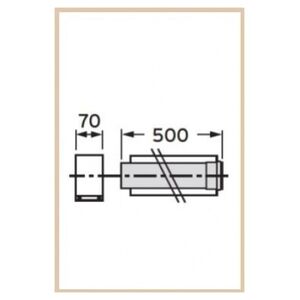 Vaillant Rura przedłużająca DN80/125 0,5m 303202 3069073 4024074343388