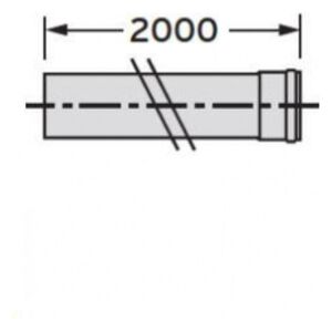 Vaillant Rura przedłużająca DN80 2m 303255 3069076 4024074343326