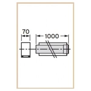 Vaillant Rura przedłużająca DN80/125 1m 303203 3069077 4024074343395