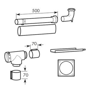 Vaillant Zestaw podłączeniowy do szachtu DN 80/125 - 303250 3074518 4024074343494