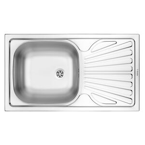 Zlewozmywak Deante  Techno 1-komorowy z ociekaczem 76x43cm stal len + osprzęt (ZMU 3110) 3079934 5907650845737