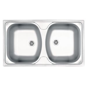Zlewozmywak Deante  2-komorowy TECHNO bez ociekacza 79x44cm stal szlachetna - ZMU 0200 3079935 5907650845744