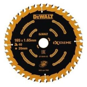 Dewalt Tarcza pilarska EXTREME do pilarek akumulatorowych 165mm 40 zębów (DT10640-QZ) 3094778 5035048085837