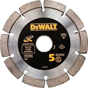 Dewalt diamentowa tarcze do nacinania zaprawy murarskiej, 125mm (DT3758-QZ) 3094779 5035048085479