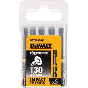 Dewalt Udarowe końcówki wkrętarskie T30x50 mm 5szt (DT7398T) 3096149 5035048089415
