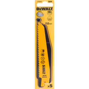 Dewalt Brzeszczoty do pilarek szablowych BIM 152mm podz. 3,6-5,1mm 5szt. (DT2359) 3098190 5035048034583