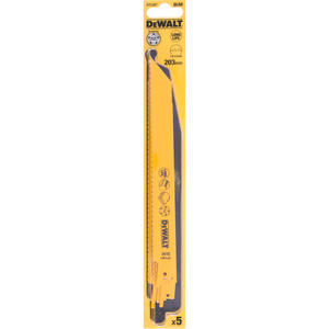 Dewalt Brzeszczoty do pilarek szablowych BIM 203mm podz. 1,8-2,5mm 5szt. DT2387 3098194 5035048034644