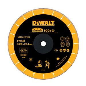 Dewalt Tarcza ścierna 355x25,4mm do przecinarek ściernicowych diamentowa (DT3752) 3094532 5035048083772