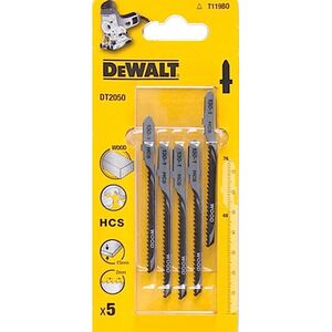 Dewalt Brzeszczot do wyrzynarek typ T HCS76x48mm podziałka 2mm 5szt. do drewna - DT2050 3097510 5035048060896