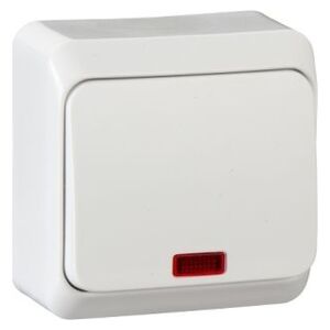 Schneider Electric Łącznik natynkowy WNT-100PS 1-biegunowy podświetlany biały WDE001014 3107131 5904093552666