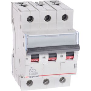 Legrand Wyłącznik nadprądowy S 303 3P B 20A 6000A - 403403 3108899 3414970387561