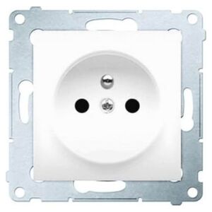 Kontakt-Simon Gniazdo SIMON54 1-krotne z/u 16A IP20 srebrne - DGZ1Z.01/43 3107774 5902787823726